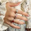 Women's 925 Sterling Silver Peony Thumb Ring with Cubic 8