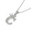Sterling Silver Crown Initial Pendant Necklace Unisex A-Z 4