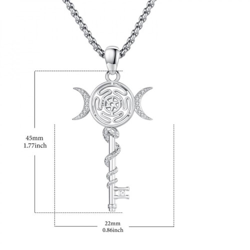 Hecate's Key Necklace 925 Sterling Silver Witchcraft 2