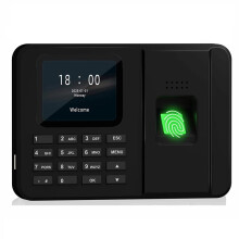 Fingerprint Attendance Biometric Machine System Employee Keypad Electric Clock Recorder for Businesses EU Plug