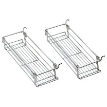 Outdoor Aluminum Table Side Storage Rack Hanging Mesh Expansion Bracket Folding Table Extension Basket Folding Rack