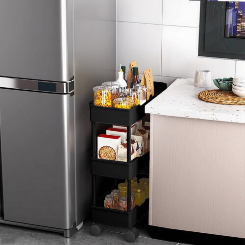 Multi-layer Mobile Storage Rack with Wheels for Living 2