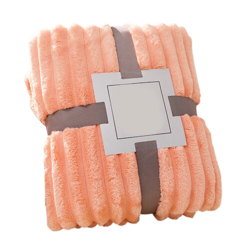 King Size Throw Blanket Coffee Orange 79x91in Polyester 1