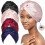 Silk Hair Bonnet for Sleeping Double-Layer Adjustable Pink 2