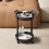 Small Mobile Side Table with Wheels Plastic 1 4