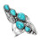 Western Water Drop Turquoise Ring for Women Size 7 5