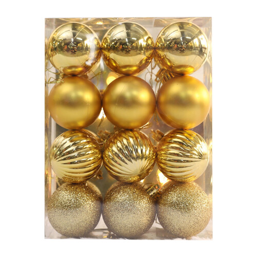 Christmas Glass Ball Ornaments 2 inch 24 pcs with loop 2