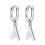 925 Silver Hoop Huggie Earrings Letter Dangle 26pcs 2