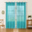 White Sheer Curtains Silver Foil Pattern Light Filtering 5