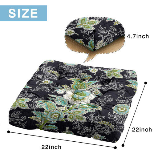 Paisley Meditation Floor Cushion Boho Square 22 x 22 2