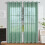 White Sheer Curtains Silver Foil Pattern Light Filtering 4