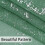 Teal Sheer Curtains with Silver Foil Pattern Light 6