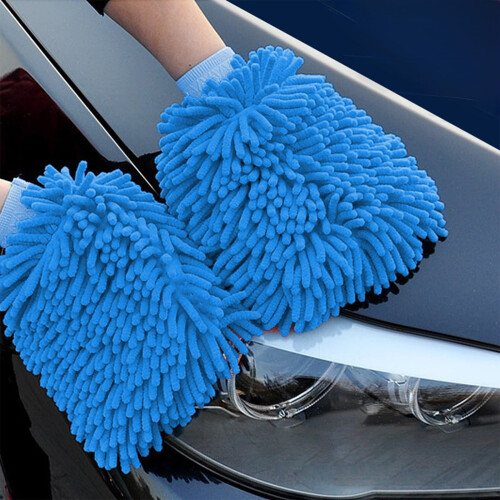 Car Wash Mitts Double Sided Soft Absorbent Gloves for Car 2
