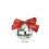 Pink Mirror Ball Ornament with Silver Glitter Bow 1pc 8