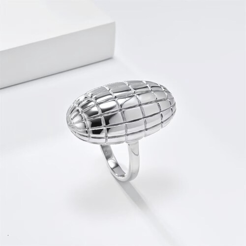Women's Stainless Steel Wedding Ring Silver Size 10 2