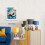 Cocktail Wall Art Poster Blue Disco Design 12x16in 3