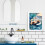 Cocktail Wall Art Poster Blue Disco Design 12x16in 2