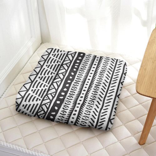 Boho Yoga Pillow Square Dutch Velvet 22 Inch 1