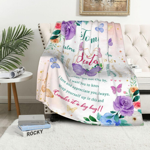 Couverture d'anniversaire pour sœur 152 x 127 cm 1