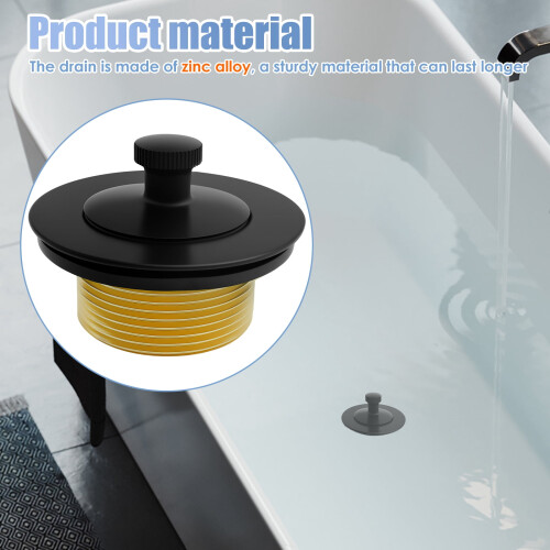 Bathtub Drain Stopper Metal Rustproof Easy Install 2