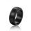 Men's Titanium Black Wedding Band Ring Smooth Unisex 2