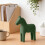 Sculptură de cal din lemn, decor modern, 1 piesă 5