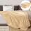 Plush Flannel Blanket Soft Silver Gray 70x100 inch 2