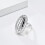 Women's Stainless Steel Oval Engraved Wedding Ring Silver 4