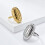 Women's Stainless Steel Oval Engraved Wedding Ring Silver 5