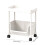 Plastic Storage Rack with Wheels White 30x20x89.5 cm ABS 3