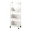 Plastic Rolling Utility Cart 4-Tier with Casters and Hooks 2