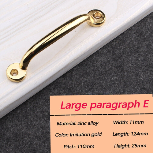 Zinc Alloy Door Pull Handle 78mm-110mm Gold 1/2/5 pcs 1