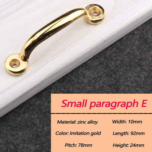 Zinc Alloy Door Pull Handle 78mm-110mm Gold 1/2/5 pcs 2