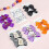 Halloween hair bow with pumpkin bat spider ghost design 2