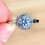 Moissanite Ring for Women 925 Sterling Silver Adjustable 4