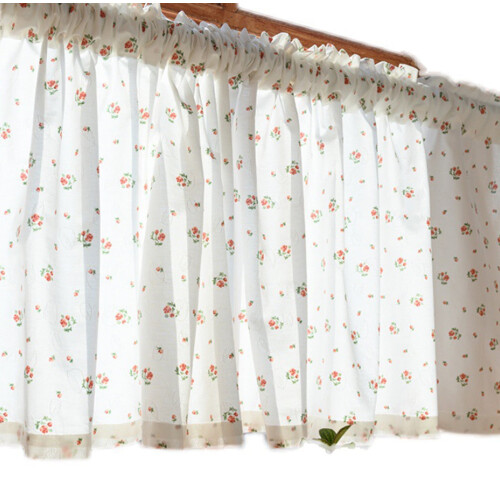 Crushed Roses Semi-Sheer Curtains for Kitchen Bedroom 23.6" 1