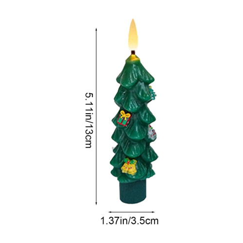 AuroraX Waterproof Christmas Tree Candles 5.1 Inch 2