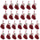 Rotes Weihnachtsstrumpf-Set mit englischen Buchstaben (6er-Pack) 5
