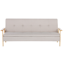 Sofa Bed 3 Seater TJORN Fabric Beige