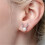 925 Sterling Silver Stud Earrings with Cubic Zirconia 2