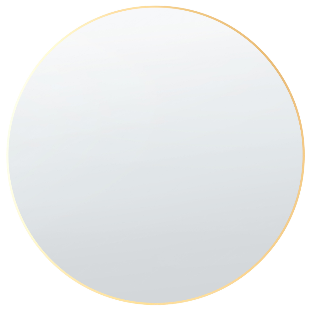 Beliani Wall Mirror Annemasse 80 Cm 80 Cm Metal Gold