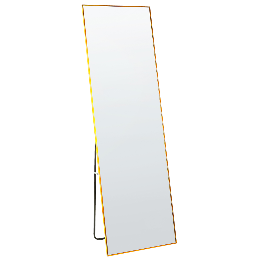 Beliani Standing Mirror Beauvais 156 Cm Metal Gold