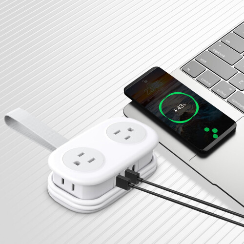 USB travel power strip 4 AC 3 USB fast charging 2