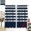 Nautical Stripe Kitchen Curtains Navy White 72x63 Inch 3