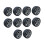 NICEXMAS Toy Tire Wheels Black Round 10 Pcs 8