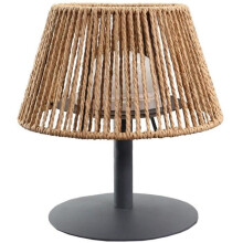 Kabellampe - LUMISKY - STANDY MINI RAFFY - H22 cm - Natürliches Raphia - Warmweißes und weißes LED