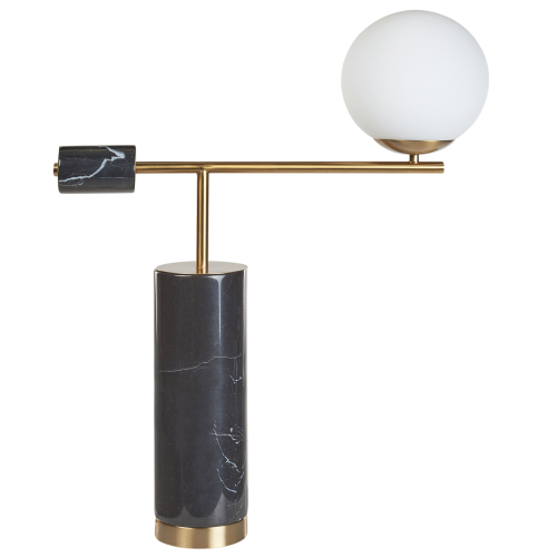 Beliani Table Lamp HONDO Stone Black