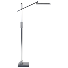 LED Floor Lamp AQUARIUS with Dimmer Metal Silver