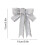 Glitter Christmas Bows Silver 6 Pack 3