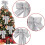 Glitter Christmas Bows Silver 6 Pack 7